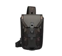 FANDARE Antivol Sac de Poitrine Avec USB - Grande Capacité Bandoulière Pour Homme, Garçon - Sacoche d'Epaule, de Ceinture - École, Voyage, Randonnée, Cyclisme, Jogging - Polyester Camo