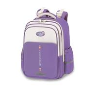 FANDARE Cartable École Primaire Fille Garçon Sac à Dos Léger & Imperméable Multipoches avec Bretelles Respirantes Multi-Compartiments Violet