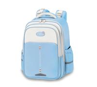 FANDARE Cartable École Primaire Fille Garçon Sac à Dos Léger & Imperméable Multipoches avec Bretelles Respirantes Multi-Compartiments Bleu Clair