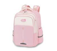 FANDARE Cartable École Primaire Fille Garçon Sac à Dos Léger & Imperméable Multipoches avec Bretelles Respirantes Multi-Compartiments Rose