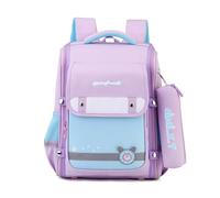 FANDARE Cartable Enfant 4-12 Ans, Sac à Dos Scolaire 27L avec Trousse - Bandes Réfléchissantes pour Sécurité Nocturne, Grand Sac d'École Primaire pour Garçons et Filles Violet