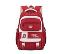 FANDARE Cartable Scolaire Multi-âges Sac à Dos pour Enfant léger garçons Filles avec Bretelles réglables pour école Primaire, collège, lycée, université & Adolescents Sacs à Dos Loisir Rouge