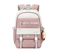 FANDARE Cartables Femme Homme Sacs à Dos Loisir Cartables Scolaires Filles Sac a Dos College avec Un Joli Pendentif Cartable Fille Primaire Voyage Garçon Sac Ecole Scolaires School Daypack Violet