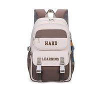 FANDARE Cartables Scolaires Sacs à Dos Loisir Filles Garçons Sacs à Dos pour Enfant Sacs portés Dos Sacs à Livres d’élèves du Primaire et du secondaire Sac d'épaule Université Sacs à Dos Brun