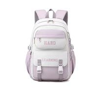 FANDARE Cartables Scolaires Sacs à Dos Loisir Filles Garçons Sacs à Dos pour Enfant Sacs portés Dos Sacs à Livres d’élèves du Primaire et du secondaire Sac d'épaule Université Sacs à Dos Violet Blanc