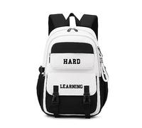 FANDARE Cartables Scolaires Sacs à Dos Loisir Filles Garçons Sacs à Dos pour Enfant Sacs portés Dos Sacs à Livres d’élèves du Primaire et du secondaire Sac d'épaule Université Sacs à Dos Noir Blanc
