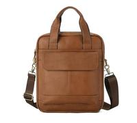 FANDARE Cuir Sac Bandoulière Homme Business Casual, Sacs Messenger, Petit Mallette Sacoche D'épaule Cartable pour Voyage, Bureau, Ville, Loisirs et Week-End Marron