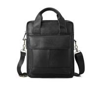 FANDARE Cuir Sac Bandoulière Homme Business Casual, Sacs Messenger, Petit Mallette Sacoche D'épaule Cartable pour Voyage, Bureau, Ville, Loisirs et Week-End Noir