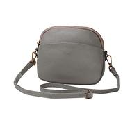 FANDARE Cuir Véritable Sac à Bandoulière Femme Sacs D'épaule Porté Epaule Sacoche pour Voyage École Achats Crossbody Bag Gris