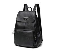 FANDARE Cuir Véritable Sac à Dos Femme Mode Cartable Étanche Backpack Sacs Scolaires pour Université Voyage Travai Achats Sac à Dos Noir