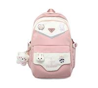 FANDARE Décontractée Sac à Dos Sac d'école Scolaire Collège Cartable Fille Sacs Scolaires pour Université Outdoor Voyage Travail Camping Casual Daypacks avec Accessoire en Peluche Rose