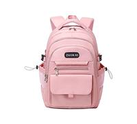 FANDARE Décontractée Sac à Dos Sac Scolaire Collège Cartables Fille Garçons Sac d'école pour 15.6 Pouce Laptop Casual Daypacks pour Université Outdoor Voyage Travail Imperméable Polyester Rose