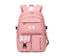 FANDARE Décontractée Sac à Dos Scolaire Collège Cartables Fille Garçons Sac d'école pour 15.6 Pouce Laptop Sacs Scolaires Casual Daypacks pour Université Outdoor Voyage Travail Rose