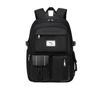 FANDARE Décontractée Sac à Dos Scolaire Collège Cartables Fille Garçons Sac d'école pour 15.6 Pouce Laptop Sacs Scolaires Casual Daypacks pour Université Outdoor Voyage Travail Noir