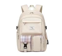 FANDARE Décontractée Sac à Dos Scolaire Collège Cartables Fille Garçons Sac d'école pour 15.6 Pouce Laptop Sacs Scolaires Casual Daypacks pour Université Outdoor Voyage Travail Blanc