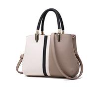 FANDARE Élégant Femme Sac a Main Portés Epaule Sacs Cabas Bandoulieres Cuir PU Imperméable Sacoche Cartable pour Achats Fête Voyage Sac D'épaule Kaki