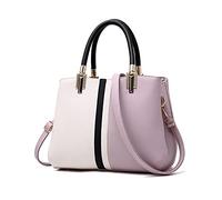 FANDARE Élégant Femme Sac a Main Portés Epaule Sacs Cabas Bandoulieres Cuir PU Imperméable Sacoche Cartable pour Achats Fête Voyage Sac D'épaule Violet