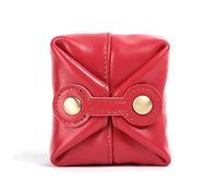 FANDARE Élégant Porte-Monnaie Cuir Mini Portefeuille Femme Porte Monnaie Porte de Billets Porte-Monnaie Coin Purse pour Voyage Fête Entreprise Rouge a