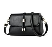 FANDARE Élégant Sac à bandoulière Femmes Sac a Main Sacs Portés épaule Besace Sacoche Messenger Téléphone Besace Voyage Sacs Pochette Impermeable PU Cuir Noir