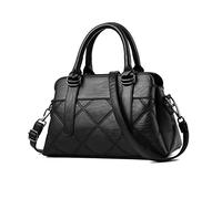 FANDARE Elégant Sac à Main Femme Sacs à bandoulière Chic Sacs Portés épaule Sacoche Voyage Sac Cabas Shopper Sacoches Messenger Besace Impermeable PU Cuir Noir