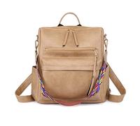 FANDARE Elegant Sacs à Dos Femme Sacs à Main portés Dos Femme 3 en 1 Sacs à Dos Sacs d'école PU Cuir Scolaires Cartables Fille Sacs à Dos pour College Voyage Affaires Sacs À Bandoulière Kaki