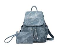 FANDARE Elegant Sacs à Main portés Dos Femme Sacs à Dos PU Cuir Satchel Convertible Chic Sac à Main avec Sac d’Embrayage Cartable Sacs à Dos Loisir College Voyage Affaires Sacs À Bandoulière Bleu