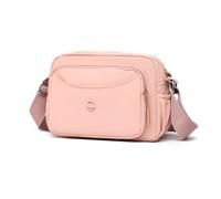 FANDARE Élégante Sac à Bandoulière Femme Nylon Sacs a Main Femmes Message Sacoche Messenger Multipoches avec Bandoulière Réglable Besace Sacs portés épaule Sac Crossbody Rose