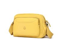FANDARE Élégante Sac à Bandoulière Femme Nylon Sacs a Main Femmes Message Sacoche Messenger Multipoches avec Bandoulière Réglable Besace Sacs portés épaule Sac Crossbody Jaune