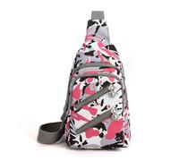 FANDARE Élégante Sac à Poitrine Femme Bandoulière Sacoche Dame Sacs traversants Sacs à Dos porté Travers avec Trou pour écouteurs Sac porté épaule Voyage Sac Messager Outdoor Urbain Sac de Sport