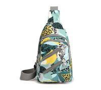 FANDARE Élégante Sac à Poitrine Femme Bandoulière Sacoche Dame Sacs traversants Sacs à Dos porté Travers avec Trou pour écouteurs Sac porté épaule Voyage Sac Messager Outdoor Urbain Sac de Sport