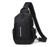 FANDARE Entreprise Sac Poitrine Sac bandoulière pour Hommes Sacs de Sport bandoulière Sacs à Dos porté Travers Sac d'Epaule de randonnée Sacoche Sac Weekend pour Business Moto Sling Bag Noir
