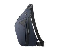 FANDARE Extensible Sac de Poitrine Sport Sacs à Dos porté Travers Homme Femme Sport Sacs Bandoulière Banane Ville randonnée Imperméable PU Cuir Voyage Messager Outdoor Sling Crossbody BagBleu Droit