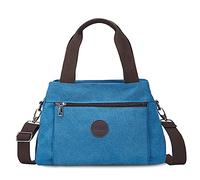 FANDARE Femme Sacoche Toile Sac a Main Sacs Cabas Bandoulieres Tendance Portés Epaule Sac D'épaule Grand Capacité Achats Fête École Voyage Crossbody Bag Bleu
