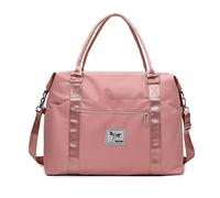 FANDARE Femme Sacs de Voyage Sacs de Sport Cabas de Fitness Sacs de Sport Grand Format Sac à bandoulière Sac à Main Sac à Dos Grande Taille Sac Week-End Voyage Léger Sacs polochons Rose