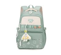 FANDARE Graffiti Sacs à Dos Loisir Polyvalent Jeune Minimaliste Quotidien Scolaires Retour à l'école Cartables Adolescent Femme Homme d'Études Mignon Cartable Week-End Sacoche d'école Bleu Gris