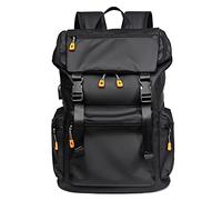 FANDARE Grand Sac à Dos pour Ordinateur Portable avec Port USB de Chargement, Sac Léger en Polyester pour Hommes Femmes, Compatible PC Portable 15,6 Pouces pour Transport Noir