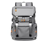 FANDARE Grand Sac à Dos pour Ordinateur Portable avec Port USB de Chargement, Sac Léger en Polyester pour Hommes Femmes, Compatible PC Portable 15,6 Pouces pour Transport Gris
