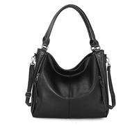 FANDARE Grand Sac a Main Sacoche Femme Sacs Portés Epaule Cuir PU Étanche pour Achats Fête École Voyage Messenger Bags Noir