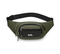 FANDARE Grand Sacs Bananes Ville Ceinture de Course Femme Homme, Sacoche à Poitrine 3 Poches zippées, avec Sangle Réglable Sac Bandoulière pour Cyclisme, randonnée,Jogging,Voyages,l'extérieur Vert D