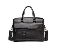FANDARE Homme Mallettes PU Cuir Sac à Bandoulière Affaire Sac à Main Sacoche 12.9 Pouces Sac Cabas Sac à Bandoulière Sac de Cours Sacs à Main portés épaule pour Collège Cours Voyage Noir