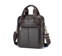 FANDARE Homme Sac à bandoulière Sacs porté en bandouliere Sacoche D'épaule Imperméable Cuir Petite Mallette Valise Messager Porté en Main Sacs Professionnel Business Voyage Marron