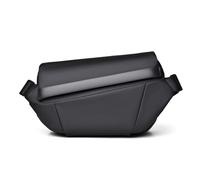 FANDARE Homme Sac de Poitrine Banane Urbain Bandoulière avec Sangle pour trépied Imperméable PU Cuir Sling Crossbody Bag Pratique Poche Ventrale organisée Voyage Messager Outdoor Durable Sacs Noir