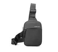 FANDARE Homme Sac Poitrine Sacoche Sac Bandouliere Sac d'Epaule Sacoche Sacs a Dos Porté pour Voyage Sports épaule Travers Camping Scolaire Cyclisme Moto Sling Bag Imperméable Nylon Gris