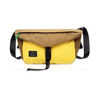 FANDARE Hommes/Femmes Sac à Bandoulière Unisexe Sac d'épaule Commuter Voyage Sac de Messager Grande Capacité Sac à Épaule Imperméable Polyester Jaune Marron