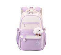 FANDARE Jeune Sacs à Dos Loisir Scolaires Retour à l'école Attirer l'attention Cartables Adolescent Femme Homme Étudiant Cartable Ville Quotidien Pochette Polyvalents Sacoche d'école Violet