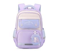 FANDARE Léger Sacs à Dos pour Enfants avec Porte-Monnaie Sac a Dos Loisir d'école d'écolier Junior Cartable réfléchissant Fille Scolaire Primaire Élémentaire Collège Ecole Daypacks Violet