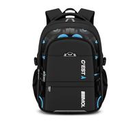 FANDARE Léger Sacs à Dos pour Enfants Sac a Dos Loisir d'école d'écolier Junior Cartable réfléchissant Fille Scolaire Primaire Élémentaire Collège Ecole Daypacks pour Les 3-9 Classes Noir