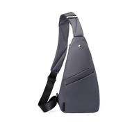 FANDARE Léger Sport Sac de Poitrine Homme Sacs à Dos porté Travers avec Bandes réfléchissantes bandoulière Femme Banane Ville randonnée Voyage Messager Outdoor Sling Crossbody Bag Gris