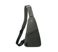 FANDARE Léger Sport Sac de Poitrine Homme Sacs à Dos porté Travers avec Bandes réfléchissantes bandoulière Femme Banane Ville randonnée Voyage Messager Outdoor Sling Crossbody Bag Vert