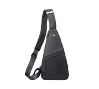 FANDARE Léger Sport Sac de Poitrine Homme Sacs à Dos porté Travers avec Bandes réfléchissantes bandoulière Femme Banane Ville randonnée Voyage Messager Outdoor Sling Crossbody Bag Noir